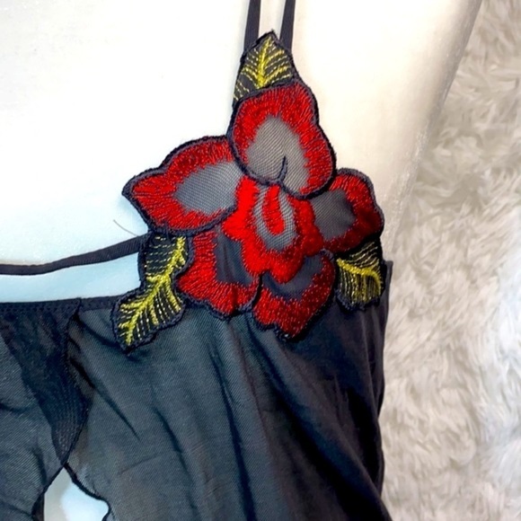 Victoria’s Secret vintage rose halter sheer mesh fly away cami top - Picture 3 of 9